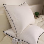 Luxury Down Fiber Pillows Queen Size, Bed Pillows for Sleeping, Pillow for Back, Stomach or Side Sleepers