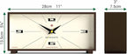 NEWGATE® Thunderbird Desk Clock | Retro Contemporary Rectangular Design | Mocha Brown | Modern mid Century Style for Desk, Mantel, Table top or Shelf