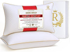 Royal Therapy Pillows Queen Size Set of 2, Shredded Memory Foam Queen, Rayon Derived from Bamboo, Queen Pillows, for Side Sleepers Bed Cooling