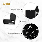 SIGNLEADER Metal Wall Art Decor Abstract Lotus Flower Minimalist Modern Abstract Wall Sculpture Hangings Home Decoration for Living Room, Bedroom, Bathroom, Kitchen, Outdoor - 30" Black