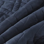 HORIMOTE HOME Quilt Set Twin Size Navy Blue, Classic Geometric Diamond Stitched Pattern, Ultra Soft Microfiber Lightweight Bedding Set Bedspread Coverlet for All Season with 1 Quilt 1 Pillow Sham