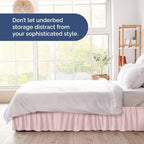 Wrap Around Dust Ruffle Bed Skirt - Lavender Pink - Twin/Twin XL Size Beds w/ 12 Inch Drop - Easy Fit Elastic - Adjustable Pleated Bedskirt w/Brushed Fabric - Wrinkle Free, Women, Men, Kids & Teens