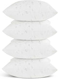 Oubonun 20x20 Outdoor Pillow Inserts (Pack of 4) - Square Waterproof Throw Pillow - Decorative Throw Pillows Insert for Couch Sofa Bed Patio Furniture - White Pillows