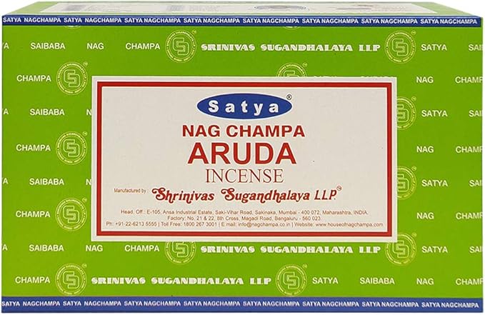 Aruda Incense Sticks and Incense Stick Holder Bundle Insence Insense Satya Incense
