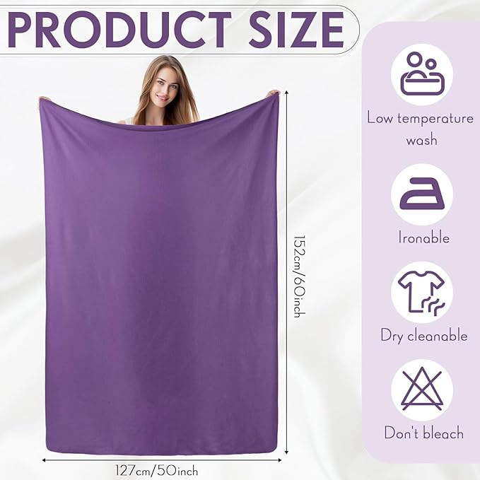 Shimeyao 24 Packs Fleece Throw Blanket Soft Warm Lightweight Fleece Blanket Cozy Throw Bulk for Bed Couch Sofa Home Office Wedding Gifts Suitable for Seasons, 50 x 60 Inches(Romantic Color)