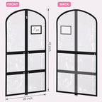Geelin 14 Pcs Garment Bags for Dance Costumes PVC Clear with Zippers 20 x 40 Inch Garment Bag with Pockets Dance Costume Organizer Carrier for Storage Cover for Adult (Fully Transparent Black)