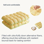 Luxury Hotel Pineapple Cloud Pillow, 3 Heights Plush Supportive Pillow for Back Side Sleepers, Machine Washable Premium Fiber Fill Decorative Throw Pillow (Yellow, High Pillow)
