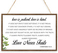 I Corinthians 13:4-8, Love is Patient Love is Kind Wood Sign, Scripture Wall Art Decor for Living Room, Religious Signs for Home, Positive Bible Verse Wooden Plaque