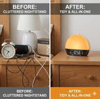 Wake Up Light Sunrise Alarm Clock for Heavy Sleepers, All-in-One Smart Bedside Device with Bluetooth Speaker, FM Radio, Dual Alarm & Sleep Aid Night Light, Best Gift for Adults & Kids