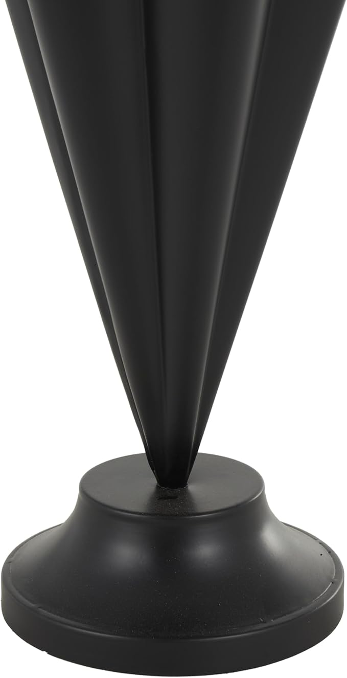 Deco 79 Metal Umbrella Stand with Gold Handle and Ball Details, 10" x 10" x 29", Black