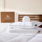 Pacific Coast Premium Goose Feather & Down Bed Pillows Standard Size 2-Pack, Hotel Quality Collection, Medium Support for Side & Back Sleepers