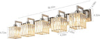 Modern Bathroom Vanity Light 5-Lights Chrome Crystal Wall Lamp Bathroom Modern Crystal Vanity Lighting