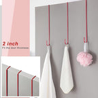 Hotop 15 Inch 6 Pcs Wreath Hangers for Front Door Over The Door Hanger Hooks Steel Wreath Doors Hangers Clothes Towel Hooks Holder for Christmas Halloween Front Decorations Welcome Sign(Red)
