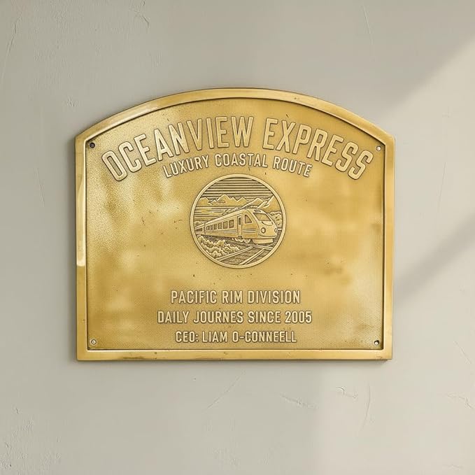 Personalized Plaque | Custom Engraved Wall Plate | Antique Style Name Plate for Home, Office, Shop, Memorial & Decor | Premium Quality Sign (Durable & Elegant) (Brass Plaques, 6"x4"inches)