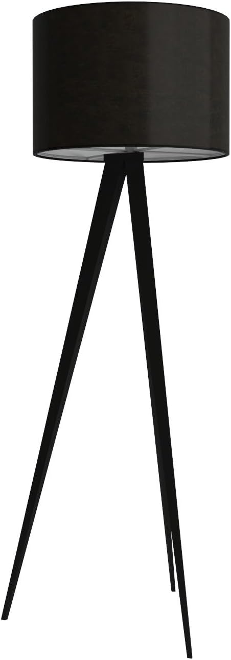 Director Floor Lamp, 48.5"Hx18"W, Black