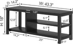 EXCEFUR Shoe Bench, Rustic Wooden Storage Bench for Entryway Hallway, Industrial Indoor Shoe Rack Bench Seat for Living Room Bedroom, 43.3 Inch Black