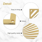 SIGNLEADER Metal Wall Art Decor Gold Stripe Pattern Minimalist Modern Abstract Wall Sculpture Hangings Home Decoration for Living Room, Bedroom, Bathroom, Kitchen, Outdoor - 18" Gold