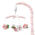 The Peanutshell Crib Mobile for Girls - Pink Musical Baby Crib Mobile with 12 Lullabies, Flower Baby Mobile Crib Pink Floral Nursery Decor