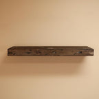 Urbandi Rustic Distressed Floating Shelves, Set of 2, Handmade Out of Pine Wood, 3 Inch Thick, Made in USA (Jacobean, 48Lx3Hx8D)