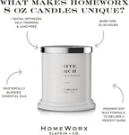 HomeWorx by SLATKIN + CO. Candle- White Birch, 8 oz. Premium Scented Candle - 25-35 Hours Burn Time