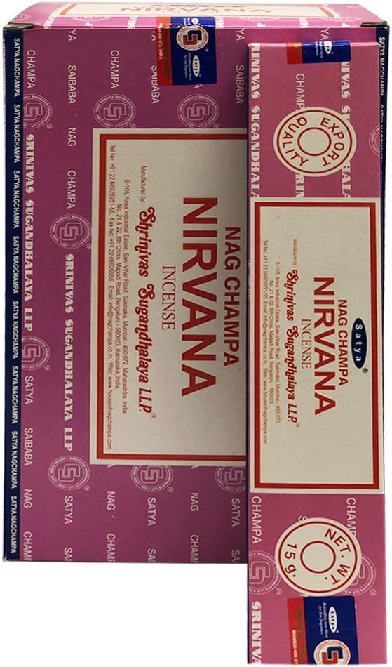 Nirvana Incense Sticks and Incense Stick Holder Bundle Insence Satya Incense