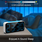 Loud Alarm Clocks for Bedrooms Heavy Sleepers, Digital Bedside Clock with Night Light, Large Display, Dual Alarm, Snooze, Dimmable for Kids Teens Boys Girls