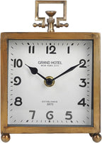 NIKKY HOME Small Table Clock, Silent Non-Ticking Classic Battery Operated Decorative Mantel Desk Shelf Clock for Living Room Decor - Rose Gold