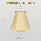 Royal Designs, Inc. BSO-704-12AGL-2 True Bell Basic Lamp Shade, 6.5 x 12 x 10.5, Antique Gold, 2-Pack
