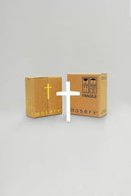 mosery Wall Cross White Color 5.9 high inch For Christmas, Christians Spiritual Religious Cross With Magnetic on Wall For Church Room Decoration (2EA/Pack)