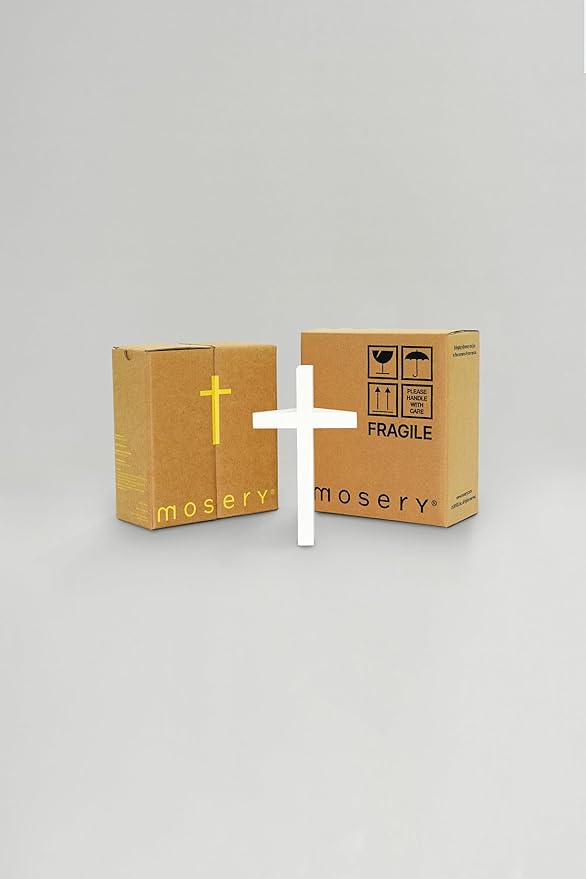 mosery Wall Cross White Color 5.9 high inch For Christmas, Christians Spiritual Religious Cross With Magnetic on Wall For Church Room Decoration (2EA/Pack)