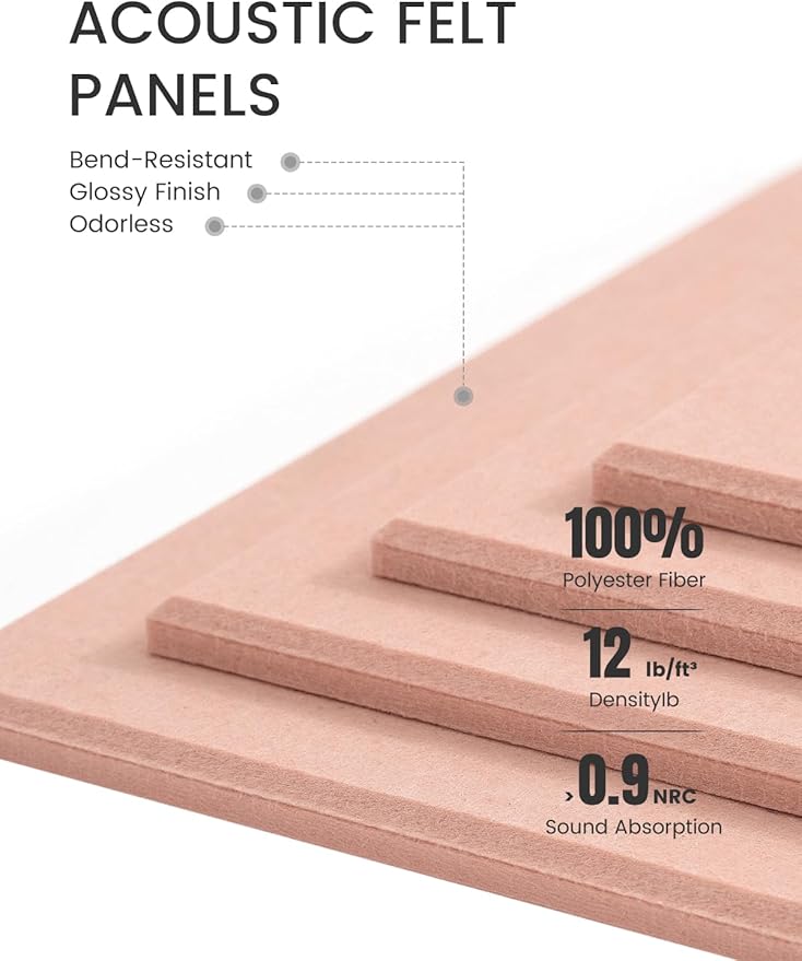 Fluxynara Large Felt Bulletin Board 48" x 36" Cork Board Alternative-12 Pack with 70 Safe Removable Adhesive Tabs, Cork Boards for Walls Cork Board for Home Office Classroom Pin Board-Pink
