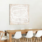 Wall Art for Living Room Wall Decor Bedroom Abstract Art Vintage Kitchen Pictures Office Decor Geometric Paintings Circle Beige Art