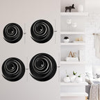 SIGNLEADER Metal Wall Art Decor Color Block Circles Minimalist Modern Abstract Wall Sculpture Hangings Home Decoration for Living Room, Bedroom, Bathroom, Kitchen, Outdoor - 36" Black