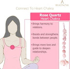BEADNOVA Spiritual Room Decor Rose Quartz Positive Energy Decor Hanging Crystals for Car Wall Ornaments Yoga Meditation Healing Crystals Window Ornament Decoration