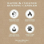 HomeWorx by SLATKIN + CO. Candle- Spun Vanilla Sugar, 18 oz. Premium Scented Candle - 30-55 Hours Burn Time