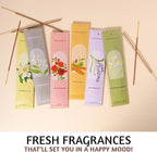 Folkulture Incense Sticks with Holder (120 Sticks) | Set of 6 Floral Incense Sticks For Room Fragrance, Valentines Day Gifts | No Charcoal, Non Toxic, 45 Min, Long Burning Jasmine, Rose Insence-Sticks