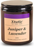 Soy Candle Gifts for Women & Men - 7oz Brown Scented Candle,50-Hour Burn Time,Aromatherapy Jar for Home Decor,Relaxing Ambiance in Bedroom & Office(Juniper Lavender)