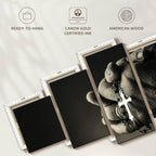 Elephant Stock Christian Prayer Canvas - 5 Panel Pictures Decor - Digital Design Canvas Print - Christian Wall Decor - 92" X 42"