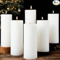 2.8x8 Inch 100 Hours White Pillar Candles, 6 Pack, Long Burning Unscented Tall Pillar Candles, Large Candle for Holiday Decor, Home Decor, Emergency and Events,Dripless & Smokeless