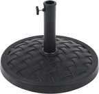 COBANA 31lb Patio Umbrella Base, Heavy Duty Round Outdoor Market Umbrella Stand Weight, Black