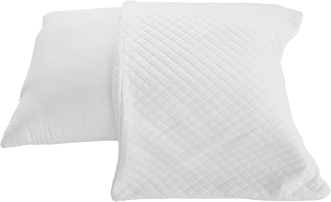 WELLCO Medium Firm Pillow Standard Size 26 x 18 inch, Bed Pillow with Adjustable Insert and 1 Cooling Pillowcase, Not Only Provides Stronger Support But Aslo Comfortable