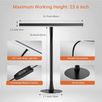 LED Desk Lamp for Home Office, 360° Flexible Gooseneck Desk Light with 3 Color Modes & 10 Brightness, Eye-Caring Adjustable Task Light for for Piano, Computer, Workbench, 10W, 1000LM (Black)