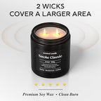 Candles for Men, 14.1 oz Scented Candles for Home, 2 Wicks Blended Scents Birthday Candles Gifts for Dad, Teacher, Boyfriend (Smoke+Sandalwood+Coffee)