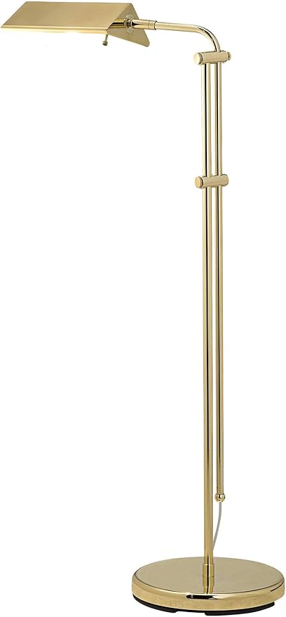 Regency Hill Tony Traditional Farmhouse Adjustable Pharmacy Light Floor Lamp Standing 54" Tall Gleaming Brass Gold Metal Rotating Head Decor for Living Room Reading House Bedroom Family Home