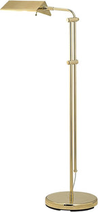 Regency Hill Tony Traditional Farmhouse Adjustable Pharmacy Light Floor Lamp Standing 54" Tall Gleaming Brass Gold Metal Rotating Head Decor for Living Room Reading House Bedroom Family Home