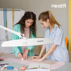 Neatfi Elite HD XL Desk Lamp with Clamp, 1600 Lumens, 22-Inch Wide Head, Non-Polar Dimming, 84 SMD LEDs, 6500K, Task Light for Home, Office, Study Room (Non-CCT with Clamp, White, 22 Inches)