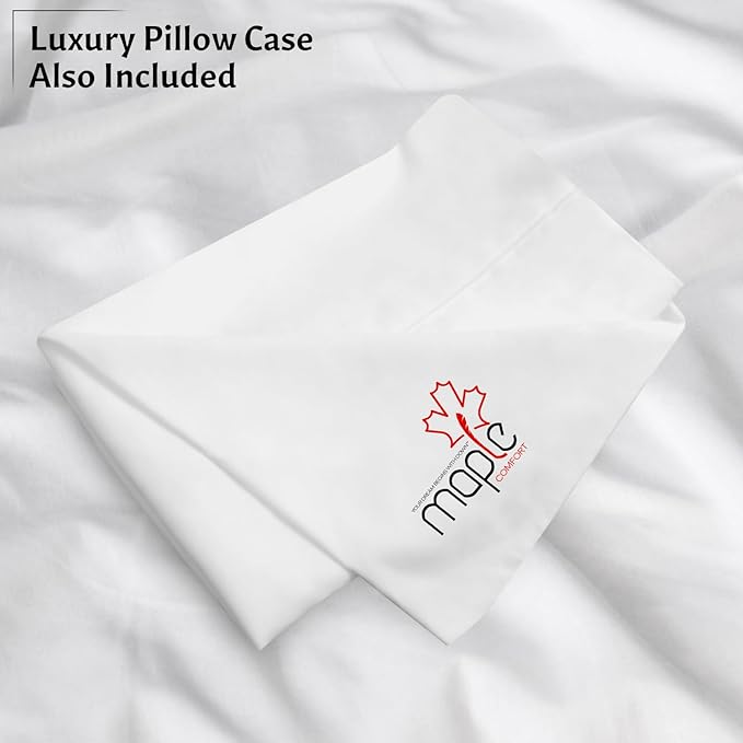 Down and Feathers Pillows King Size - Premium Soft Pillow Authentic Canadian White Goose Down 80% Feather 20% Down w/ 100% Cotton Cover for Comfort Luxury Experience - Fluffy & Easy Wash