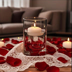 24 Pack 2 inch White Floating Candles Unscented Floating Candle for Centerpieces 5-6 Hours Burning 2” Floating Candle Bulk for Wedding