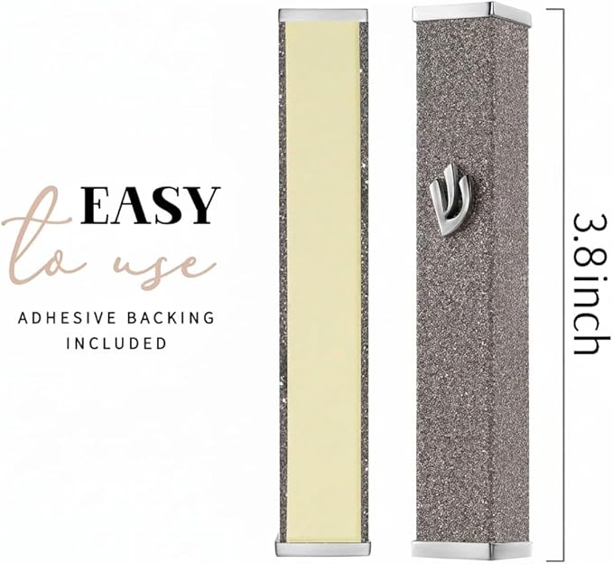 SURI Mezuzah Case Sparkling Brown 3" (8cm) – Candy Collection | Modern Jewish Door Décor