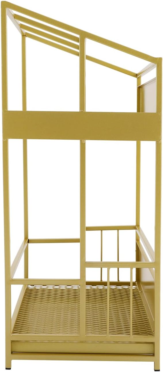 Commercial Metal Umbrella Holder Umbrella Stand with Drip Tray Entrance Umbrella Organizer Large Capacity Umbrella Rack for Home, Office, Apartment, Hotel (Gold, 18.9 * 11 * 26in)
